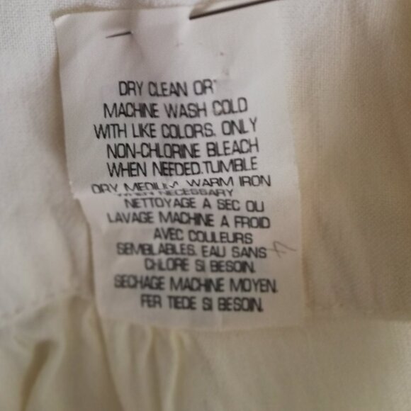 Theory Off White Linen Blend Dress with Belt Size 6 - Picture 11 of 11